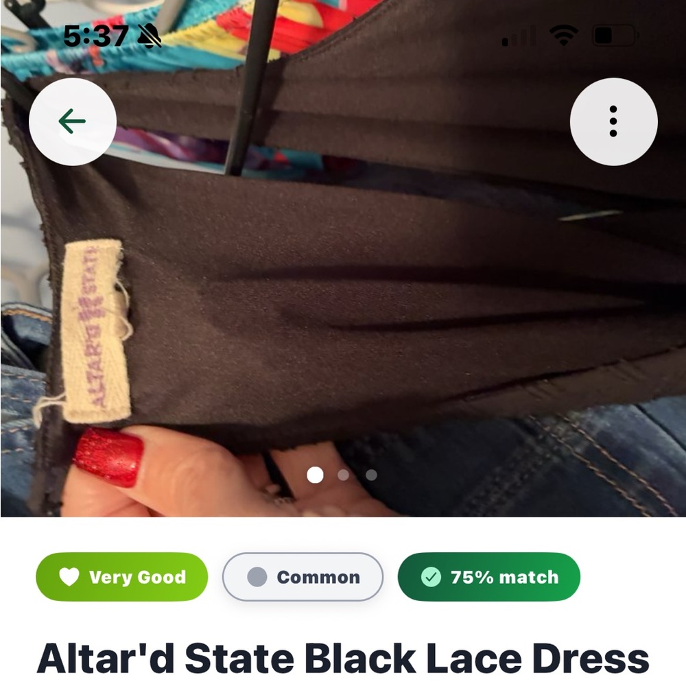 Altar'd State Elegant Black Lace Dress